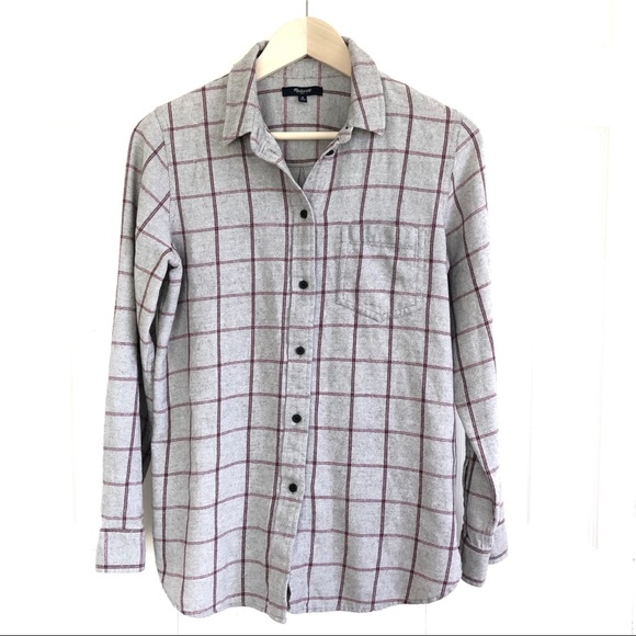 Madewell Tops - 🌞Madewell Flannel Slim Button Down Boy Shirt